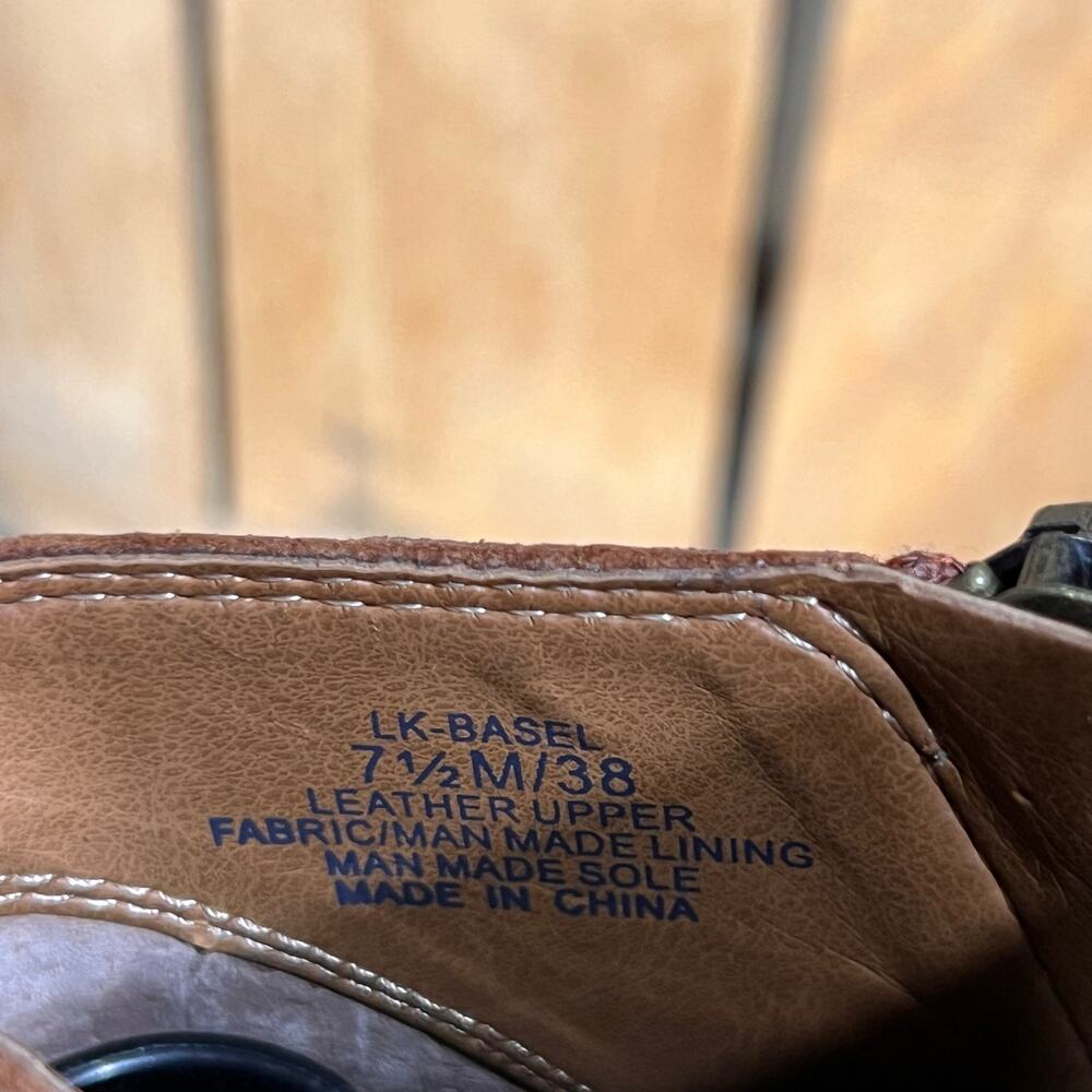 Lucky Brand Basel Tan Brown Leather Double Zip Ankle Boots Womens Size 7.5 - Picture 12 of 12